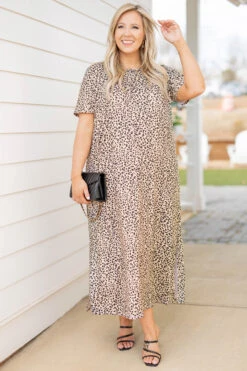 Fancy Day Out Dress, Taupe -VogueBabe Store FancyDayOutDress Taupe 9992