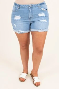 Favorite Remix Shorts, Light Blue -VogueBabe Store FavoriteRemixShorts LightBlue 9792