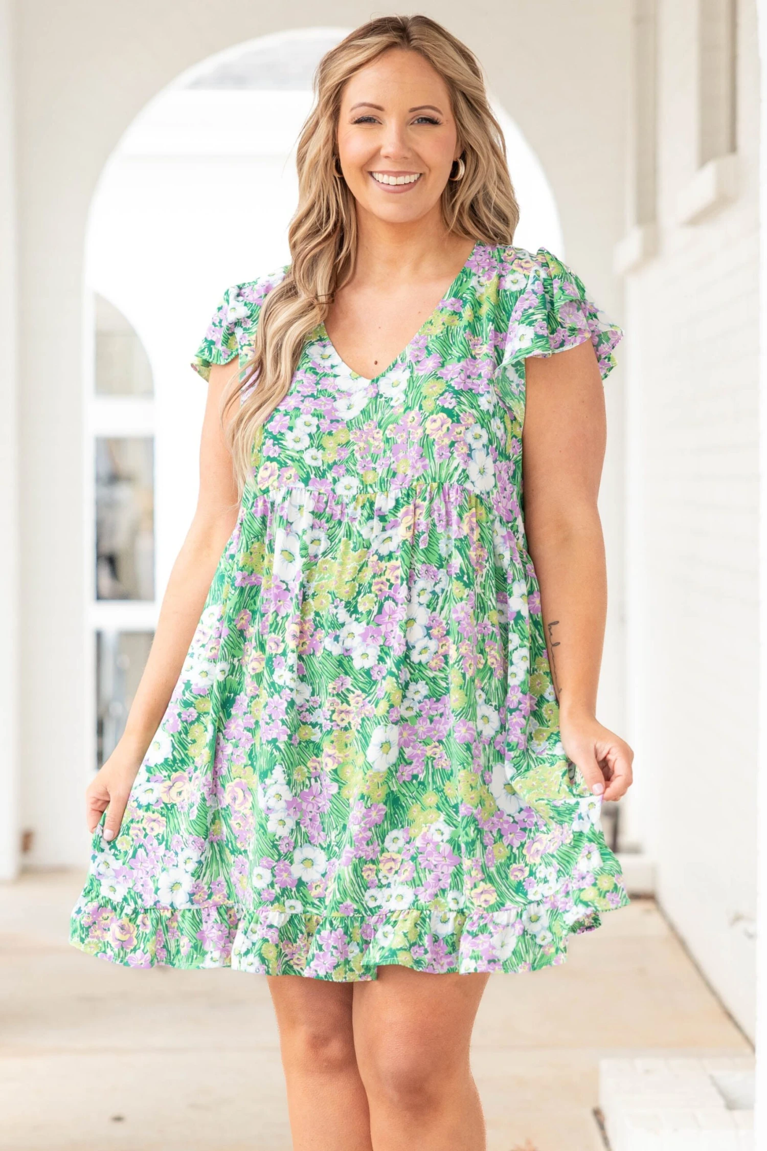 Feeling Trendy Dress, Green 3 Feeling Trendy Dress, Green