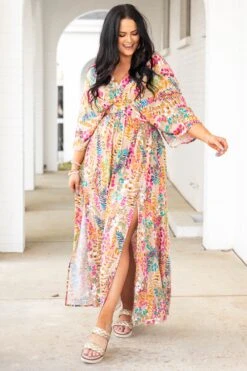 Flow With The Wind Maxi Dress, Taupe -VogueBabe Store FlowWithTheWindMaxiDress Taupe 9967