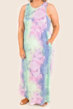 Give Into The Moment Maxi Dress, Mint-Pink -VogueBabe Store GiveIntoTheMomentMaxiDress Mint Pink 1 copy