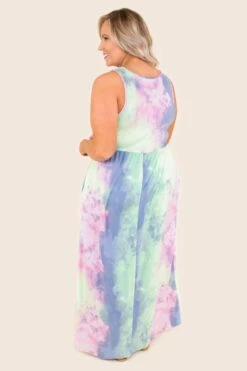 Give Into The Moment Maxi Dress, Mint-Pink -VogueBabe Store GiveIntoTheMomentMaxiDress Mint Pink 4 copy