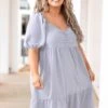 Glowing Days Dress, Fog Blue