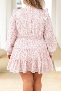 Goldie Flowerpress Dress, Dusty Pink -VogueBabe Store GoldieFlowerpressDress DustyPink