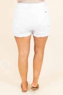 Good Times And Tan Lines Shorts, White -VogueBabe Store GoodTimesAndTanLinesShorts White