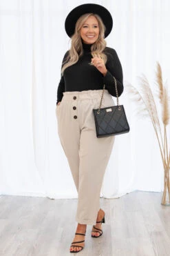 Gotta Work Pants, Beige -VogueBabe Store GottaWorkPants Beige 7573