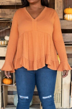 Happier Together Top, Rust -VogueBabe Store HappierTogetherTop Rust 7233