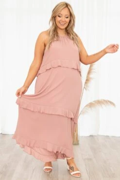 Happy Days Dress, Dusty Rose -VogueBabe Store HappyDaysDress DustyRose 3315