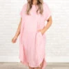 Here We Go Again Dress, Pink -VogueBabe Store HereWeGoAgainDress Pink 0244
