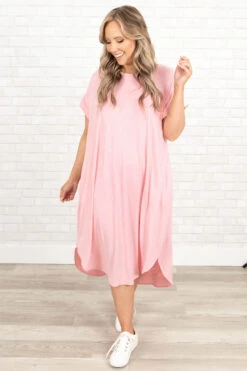 Here We Go Again Dress, Pink -VogueBabe Store HereWeGoAgainDress Pink 0246