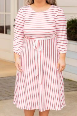 Holding Hands On The Boardwalk Dress, Ivory-Coral -VogueBabe Store HoldingHandsOnTheBoardwalkDress Ivory Coral 1355