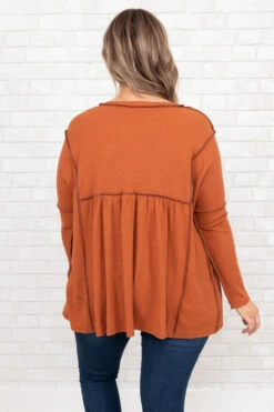 How The Story Goes Top, Cinnamon -VogueBabe Store HowTheStoryGoesTop Cinnamon 8591