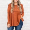 How The Story Goes Top, Cinnamon -VogueBabe Store HowTheStoryGoesTop Cinnamon 8593