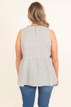 I'm Feeling Fancy Top, Ivory Charcoal -VogueBabe Store I mFeelingFancyTop IvoryCharcoal 9055