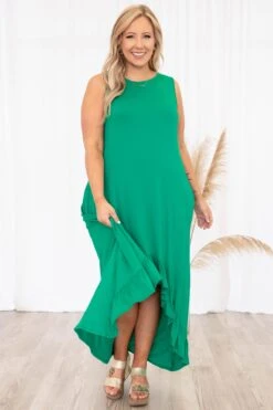 Just Getting By Dress, Kelly Green -VogueBabe Store JustGettingByDress KellyGreen 3