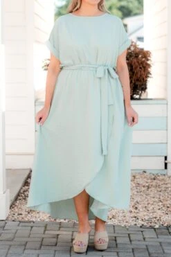 Leave 'Em Stunned Dress, Sage -VogueBabe Store Leave EmStunnedDress Sage 3