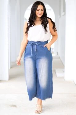 Light And Free Pants, Medium Denim -VogueBabe Store LightAndFreePants MediumDenim 17