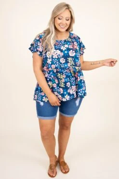 Live Again Shorts, Medium Wash -VogueBabe Store LiveAgainShorts MediumWash 0088