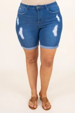 Live Again Shorts, Medium Wash -VogueBabe Store LiveAgainShorts MediumWash 2