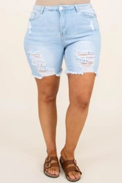 Live Some Shorts, Light Wash -VogueBabe Store LiveSomeShorts LightWash 8696