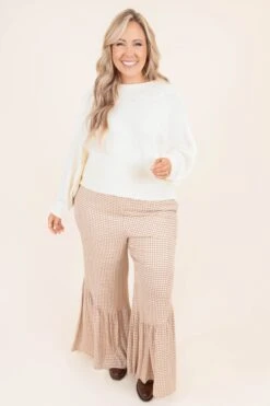 Lively Days Pants, Camel Ivory -VogueBabe Store LivelyDaysPants CamelIvory 0640
