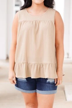 Look For Me In The Sunset Top, Taupe -VogueBabe Store LookForMeInTheSunsetTop Taupe 2