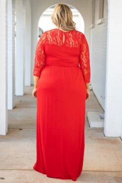 Looking Elegant Maxi Dress, Red -VogueBabe Store LookingElegantMaxiDress Red