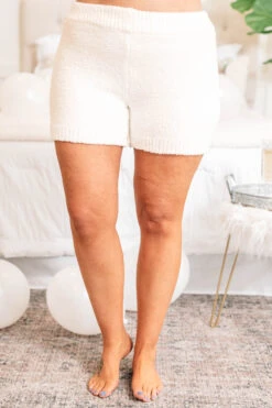 Lounging In Luxury Shorts, Ivory -VogueBabe Store LoungingInLuxuryShorts Ivory2