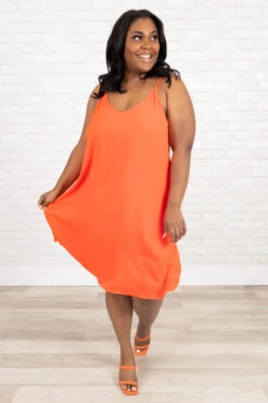 Market Memories Dress, Coral -VogueBabe Store MarketMemoriesDress Coral 0125