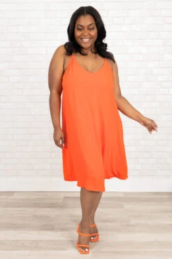 Market Memories Dress, Coral -VogueBabe Store MarketMemoriesDress Coral 0126