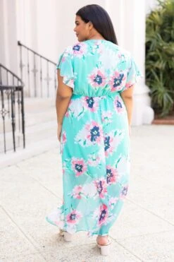 Meet Me In The Garden Dress, Mint -VogueBabe Store MeetMeInTheGardenDress Mint 0179