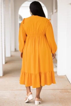 Memorize Today Dress, Yellow -VogueBabe Store MemorizeTodayDress Yellow 2