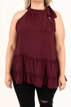 Memphis Soul Top, Wine -VogueBabe Store MemphisSoulTop Wine 9426