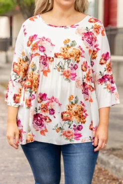 Mesmerized Beauty Top, Ivory -VogueBabe Store MesmerizedBeautyTop Ivory 9896