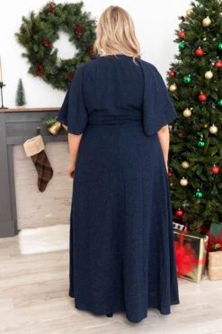 Never Too Late Maxi Dress, Navy -VogueBabe Store NeverTooLateMaxiDress Navy 9651