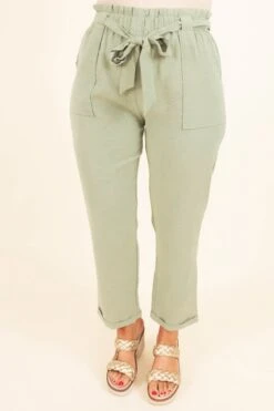 Nice For Once Pants, Sage 11 Nice For Once Pants, Sage -VogueBabe Store NiceForOncePants Sage 9875