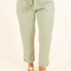 Nice For Once Pants, Sage -VogueBabe Store NiceForOncePants Sage 9876