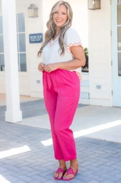 Nice For Once Pants, Fuchsia -VogueBabe Store NiceForOnePants Fuchsia 323e53f7 61f4 46dc 8f35 5e97e64fe1e3