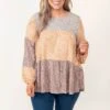 Nostalgic Heart Top, Mustard-Mocha -VogueBabe Store NostalgicHeartTop Mustard Mocha 2