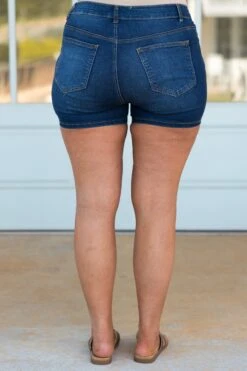 Not Falling Asleep Shorts, Dark Navy -VogueBabe Store NotFallingAsleepShorts DarkNavy 1