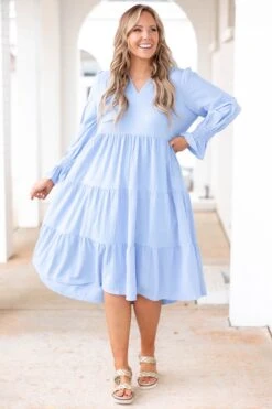 Not Too Much Dress, Blue -VogueBabe Store NotTooMuchDress Blue 9636