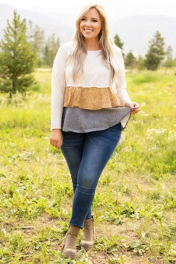 On The Right Side Top, Natural -VogueBabe Store OnTheRightSideTop Natural 604