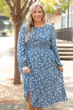 Only Happiness Dress, Blue