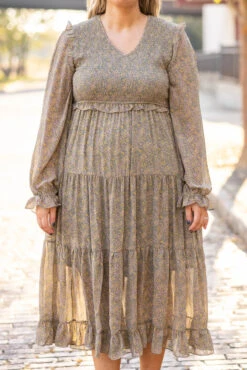 Out In The World Dress, Sage -VogueBabe Store OutInTheWorldDress Sage 0244