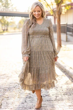 Out In The World Dress, Sage -VogueBabe Store OutInTheWorldDress Sage 0250