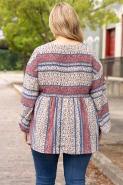 Perfect Attitude Top, Mauve Floral -VogueBabe Store PerfectAttitudeTop MauveFloral 9959