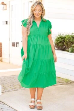 Play Time Dress, Kelly Green -VogueBabe Store PlayTimeDress KellyGreen 3851