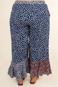 Poppy Strolls Pants, Navy Mix -VogueBabe Store PoppyStrollsPants NavyMix 5