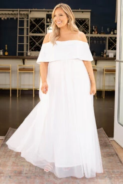 Posh Outlook Maxi Dress, White -VogueBabe Store PoshOutlookMaxiDress White 1676