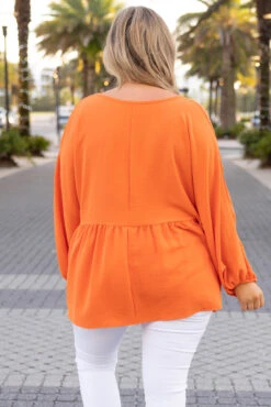 Queen For A Day Top, Orange -VogueBabe Store QueenForADayTop Orange 2929